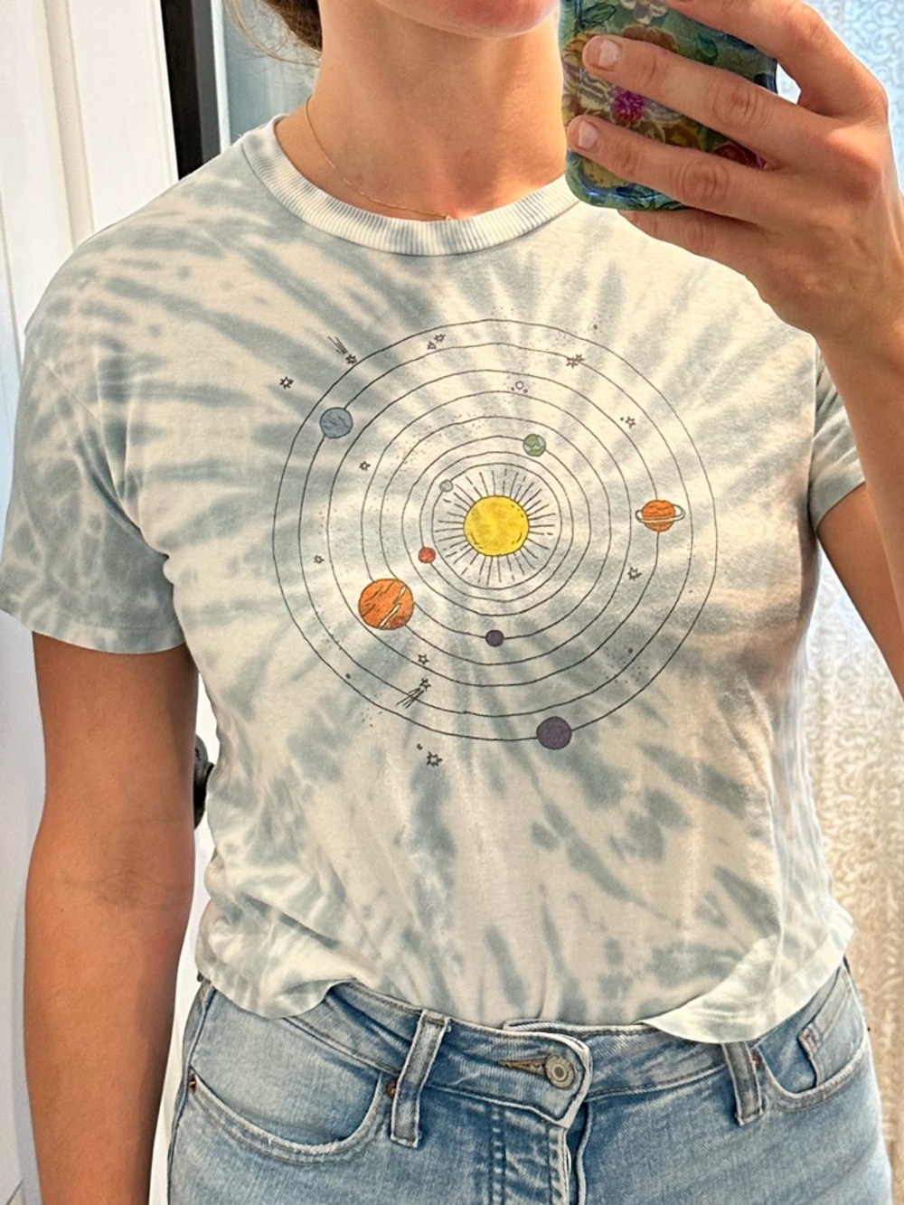 ✨ 3 /$15 Deal! ✨ American Eagle Tie Dye Solar System Graphic Tee XS